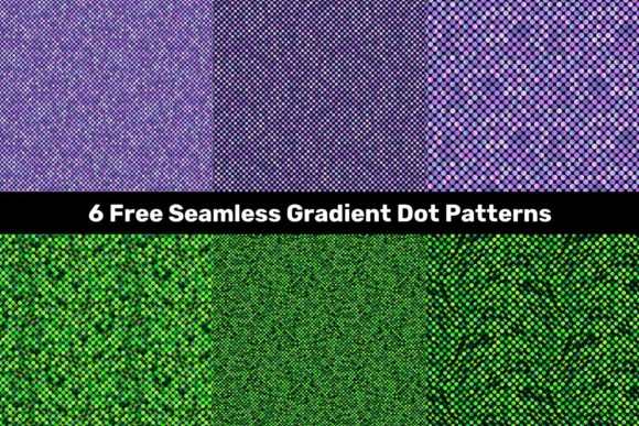 6 Free Seamless Gradient Dot Patterns for Creative Designers