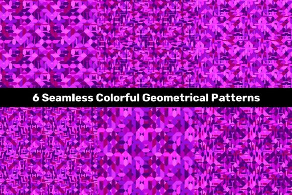 6 Seamless Purple Geometrical Patterns: A Creative Resource for Designers and Marketers