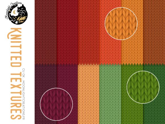 Autumn Knitted Patterns - Digital Papers