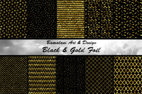 Black Gold Crushed Foil Patterns for Creative Expression