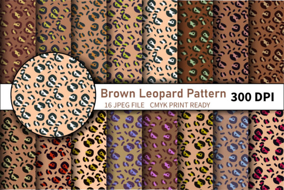 Brown Leopard Patterns Bundle: A Versatile Design Resource for Creative Projects
