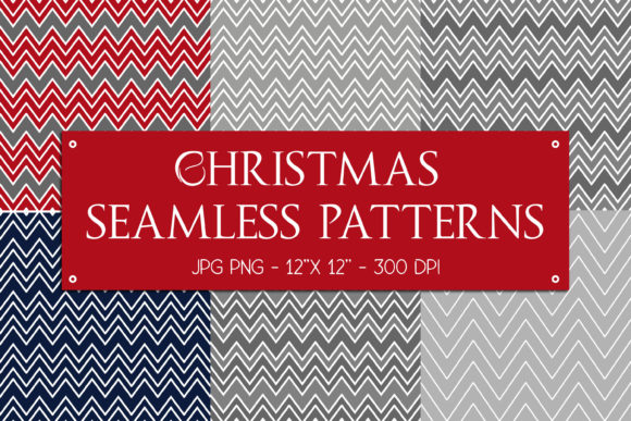 Chevron Patterns.Christmas Digital Paper