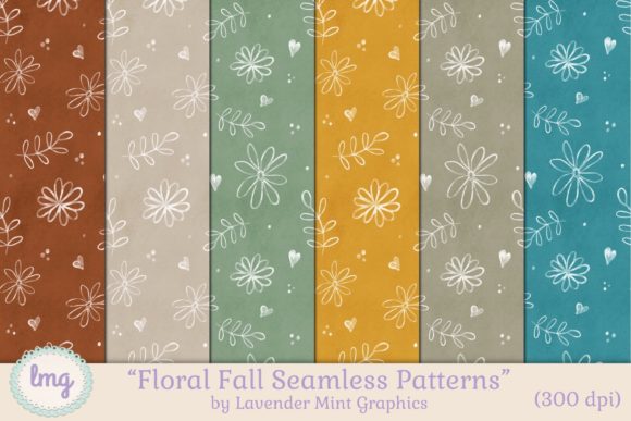 Floral Fall Seamless Patterns for Creative Projects