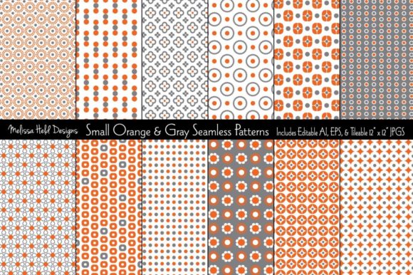 Seamless Orange Gray Geometric Patterns: A Versatile Design Resource