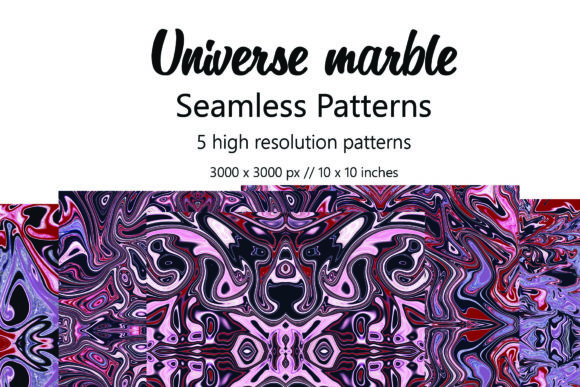 Universe Marble Seamless Patterns