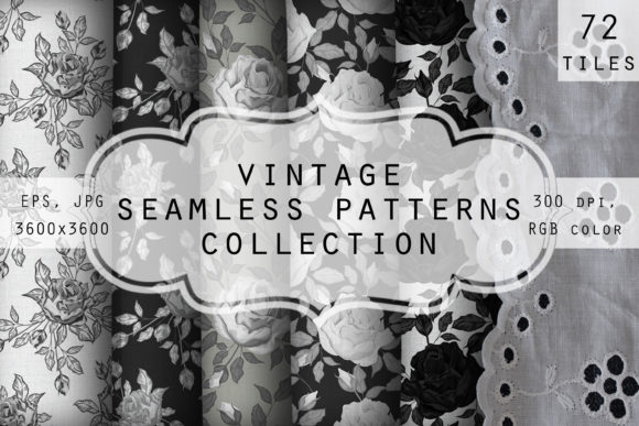 Vintage Floral Seamless Patterns Set for Creative Workflows