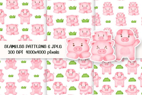 Watercolor Cute Pig Seamless Patterns: A Unique Blend of Art and Functionality